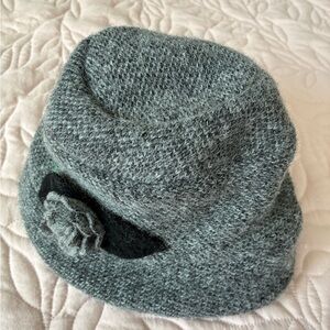 G by Giuliana Black Wool Blend Hat